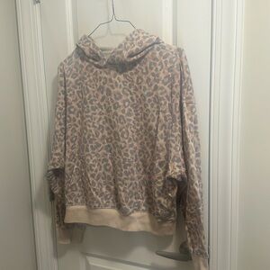 Leopard hoodie pink